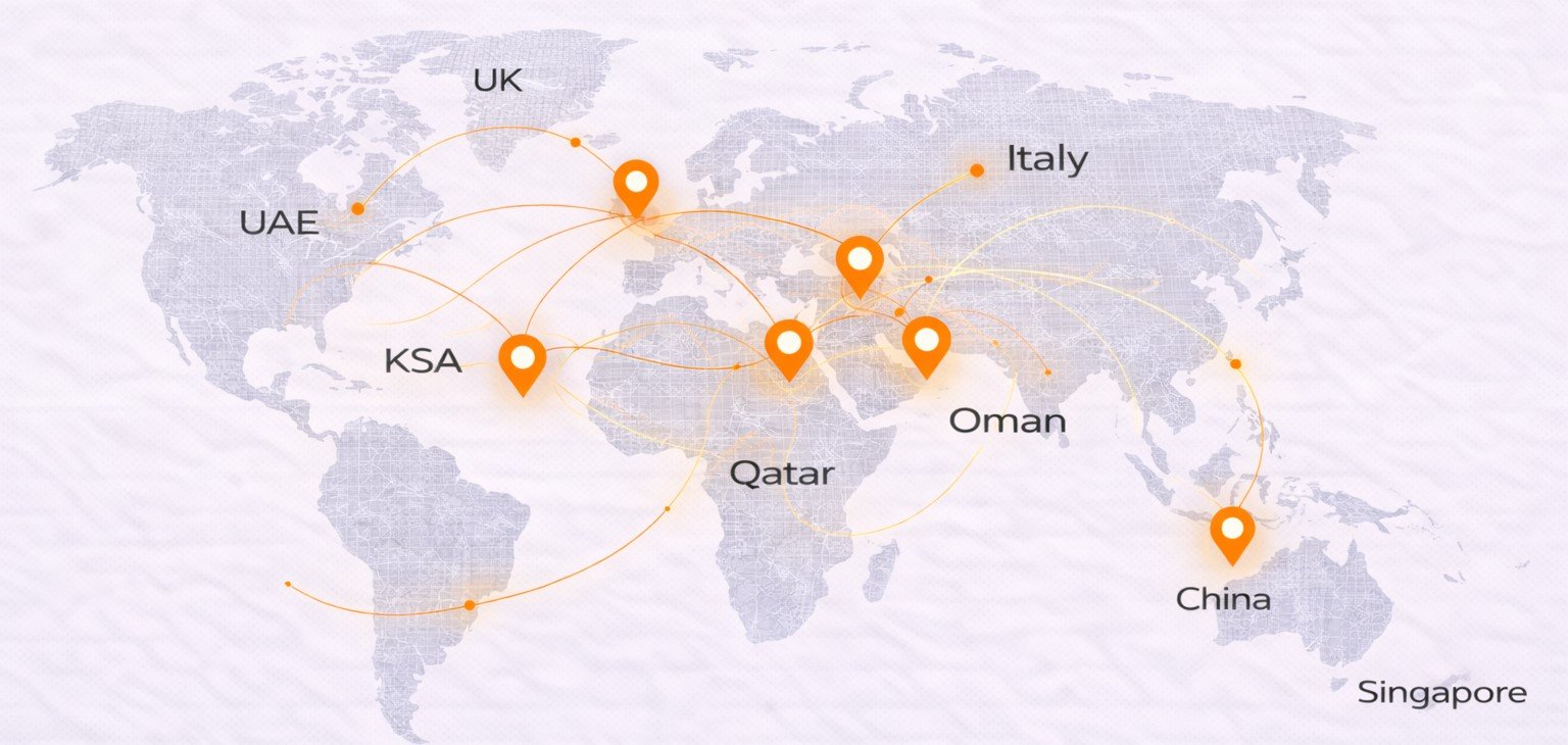 Global logistics network map