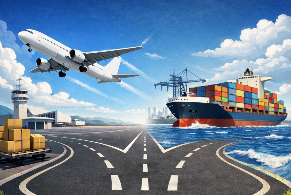 الشحن الجوي أم البحري: اختيار المسار المناسب